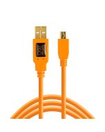 Tether Tools TetherPro USB 2.0 to Mini-B 5-Pin 15' (4.6m) High-Visibility Orange