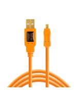 Tether Tools TetherPro USB 2.0 to Mini-B 8-Pin 15' (4.6m) High-Visibility Orange