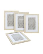 Kenro Gift Box Set of 4 Antique White 8x10" Mat 7x5” Frames 